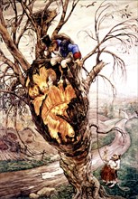Oskar Klever, illustration pour le conte "Le briquet d'amadou" de Hans Christian Andersen