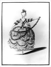 Maquette de costume pour "Castor et Pollux" de Rameau. "Plaisir dansant"