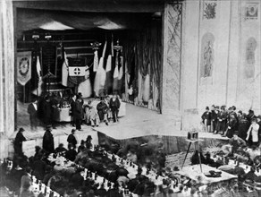 Garibaldi at a banquet at the Corea in Rome