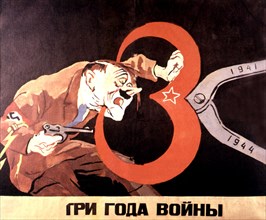 Propaganda poster by Kukryniksy workshop (1944)