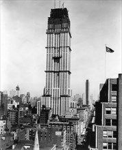 New York. Construction of the Empire state building.