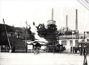 La fonderie de Brebach, dans la Sarre (Août 1934)