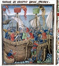 Chroniques de Froissart. Bataille de l'Ecluse (Bataille de la guerre de 100 ans, en 1340)