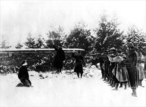 Execution of a civil spy in Verdun in 1915