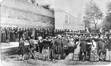 Execution of the Commune hostages (Photomontage made after the Commune)