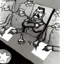 Caricature de Staline et ses collaborateurs