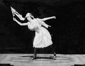 Annabelle performing the "dance with flag"