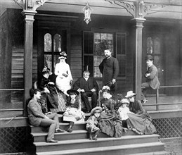 New York. Le général Grant et sa famille
