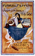 Affiche, dessin d'élèves d'école primaire sur le thème des restrictions (1914-1918)