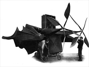 Ader's airplane, wings folded