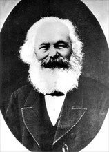 Portrait of Karl Marx. Last known photograph of Karl Marx, sent from Algeria to his daughter Jenny