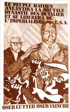 Affiche contre le gouvernement de Duvalier et les Etats-Unis (1974)