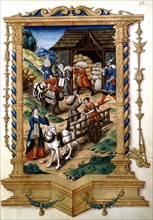 Chants royaux sur la conception couronnée du Puy de Rouen (1519-1528). Scène de la vie paysanne