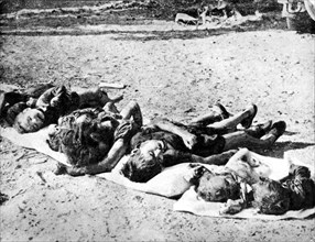European victims of the F.L.N. (National Liberation Front), after the El Halia slaughter