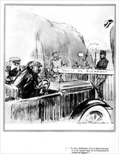 Guillaume II et le traité de Bucarest mettant fin aux guerres balkaniques, caricature de Raemaekers