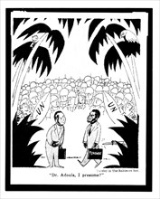 Caricature parue dans le "New York Times" à propos de Tshombé et de l'O.N.U