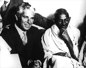 Gandhi with Charlie Chaplin