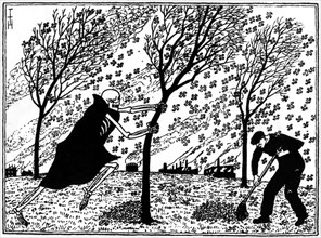 Caricature de Heinrich Heine. L'automne allemand