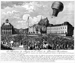 Aerostat experiment being carried out at Versailles