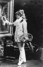 Sarah Bernhardt peignant