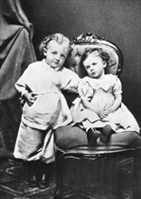 Simbirsk. Lénine, à l'âge de 4 ans, et sa soeur Olga