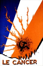 Drawing by Paul Iribe. 'Cancer'. Communism seen as the cancer of France
