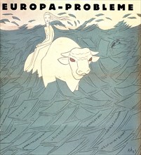 Satirical cartoon by Arnold in "Simplicissimus": the problems of Europe in 1933
