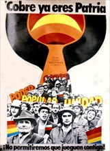 Affiche de propagande sous le gouvernement du président Allende (1971-1972)