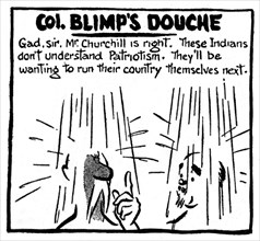 Satirical cartoon on Churchill and the colonial policy (November 1934)