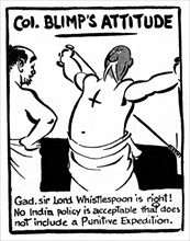 Satirical cartoon on Churchill and the colonial policy (March 1935)