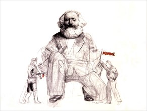 Affiche de Pat Andrea pour Solidarnosc : Karl Marx