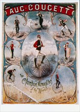 Advertising poster: 'The Champion monocyclist of the world'