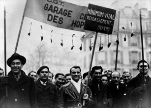 Manifestation de la C.G.T. à Paris en 1936