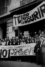101e jour de grève, rue Beaubourg, à Paris, 1936