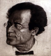 Portrait à l'eau forte de Gustav Mahler