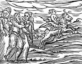 Witches going to the witches' sabbath