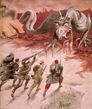 Illustration "Sus au monstre" parue dans "Le Petit journal" du 29-9-1914