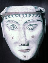 Painted stucco head from Mycenae