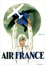 Dranzy. Affiche publicitaire pour "Air France", 1933