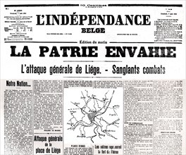 Newspaper "L'Indépendance belge", 1914