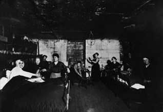 Sleeping quarters in caves, 1918