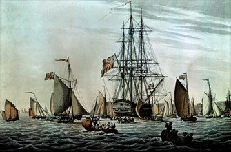 Napoléon 1er à Torbay avant le départ pour Sainte Hélène