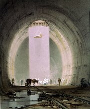 J. Bourne, Le tunnel de Kilsby pour le grand chemin de fer du nord