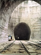 J. Bourne, Le tunnel de Kilsby pour le grand chemin de fer du nord