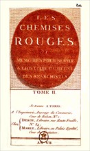 Frontispice de "Les chemises rouges", publié en l'An VII de la Révolution