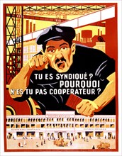 Affiche française de propagande pour le syndicalisme