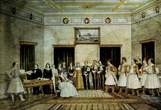 Réception à la cour d'Othon de Bavière (Othon de Grèce, 1815-1867)