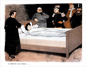 Caricature about the separation of church and state, Poncet