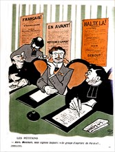 Caricature about the separation of church and state, Poncet