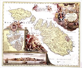 Carte de l'île de Malte
